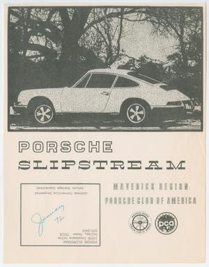 Porsche Slipstream, Volume 11, Number 1, January 1972