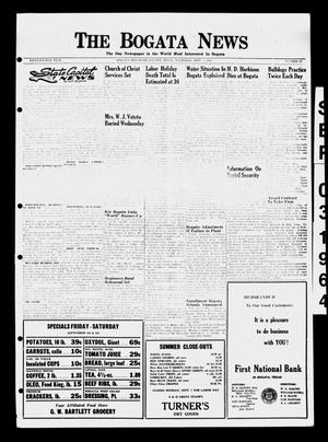 Primary view of object titled 'The Bogata News (Bogata, Tex.), Vol. 54, No. 47, Ed. 1 Thursday, September 3, 1964'.