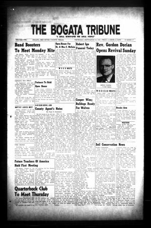 Primary view of object titled 'The Bogata Tribune (Bogata, Tex.), Vol. 2, No. 17, Ed. 1 Thursday, September 10, 1959'.