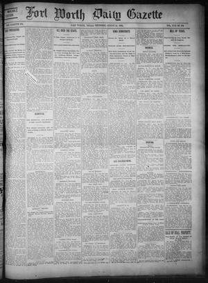 Primary view of object titled 'Fort Worth Daily Gazette. (Fort Worth, Tex.), Vol. 17, No. 281, Ed. 1, Thursday, August 24, 1893'.