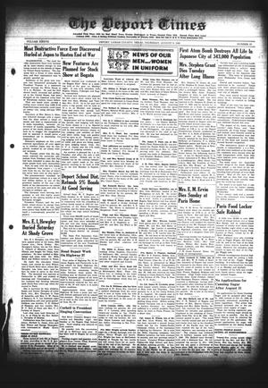 The Deport Times (Deport, Tex.), Vol. 37, No. 27, Ed. 1 Thursday, August 9, 1945