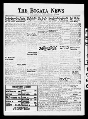 Primary view of object titled 'The Bogata News (Bogata, Tex.), Vol. 56, No. 19, Ed. 1 Thursday, February 17, 1966'.