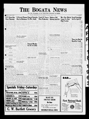 Primary view of object titled 'The Bogata News (Bogata, Tex.), Vol. 53, No. 27, Ed. 1 Thursday, April 18, 1963'.
