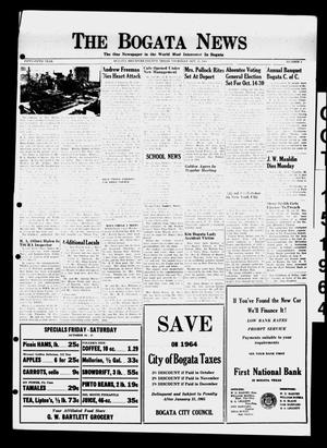 Primary view of object titled 'The Bogata News (Bogata, Tex.), Vol. 55, No. 1, Ed. 1 Thursday, October 15, 1964'.