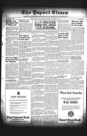 The Deport Times (Deport, Tex.), Vol. 36, No. 42, Ed. 1 Thursday, November 23, 1944