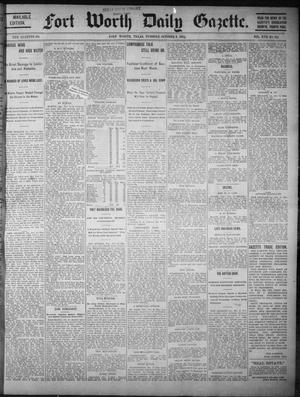 Primary view of object titled 'Fort Worth Daily Gazette. (Fort Worth, Tex.), Vol. 17, No. 314, Ed. 1, Tuesday, October 3, 1893'.