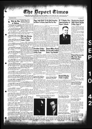 The Deport Times (Deport, Tex.), Vol. 34, No. 31, Ed. 1 Thursday, September 10, 1942