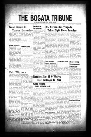 Primary view of object titled 'The Bogata Tribune (Bogata, Tex.), Vol. 2, No. 20, Ed. 1 Thursday, October 1, 1959'.