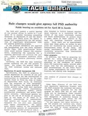 TACB Bulletin, March/April 1985