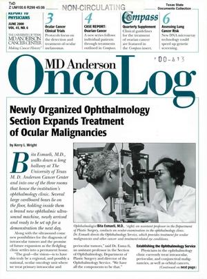MD Anderson OncoLog, Volume 45, Number 6, June 2000