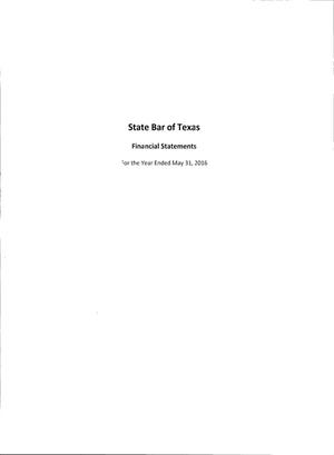 State Bar of Texas Annual Financial Report: 2016