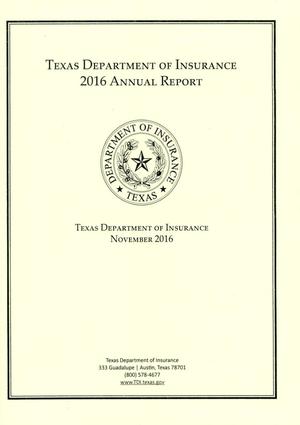 Texas Department of Insurance Annual Report: 2016