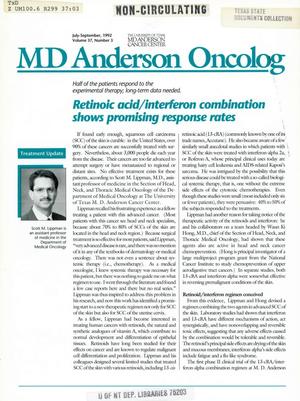 MD Anderson OncoLog, Volume 37, Number 3, July-September 1992