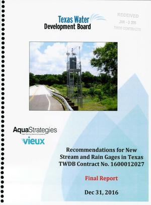 Primary view of object titled 'Recommendations for New Stream and Rain Gages in Texas'.