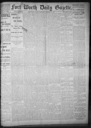 Primary view of object titled 'Fort Worth Daily Gazette. (Fort Worth, Tex.), Vol. 18, No. 27, Ed. 1, Wednesday, December 20, 1893'.