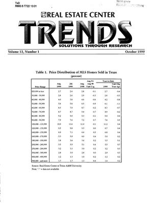 Texas Real Estate Center Trends, Volume 13, Number 1, October 1999