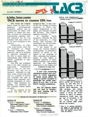 TACB Bulletin, Number 4, October 9, 1987