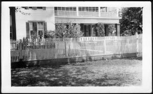 [White picket fence on the east side of the George Ranch house]