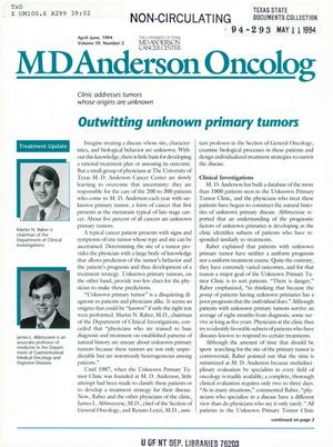 MD Anderson OncoLog, Volume 39, Number 2, April-June 1994