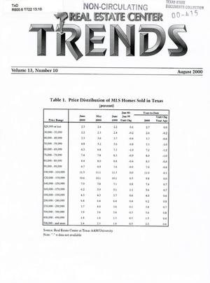 Texas Real Estate Center Trends, Volume 13, Number 10, August 2000