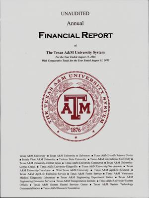 Texas A&M University System Annual Financial Report: 2016