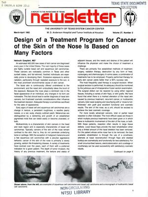 The University of Texas System Cancer Center Newsletter, Volume 27, Number 2, March-April 1982