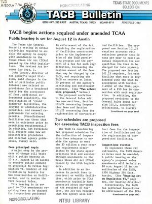 TACB Bulletin, June/July 1985