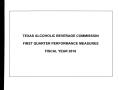 Primary view of Texas Alcoholic Beverage Commission First Quarter Performance Measures