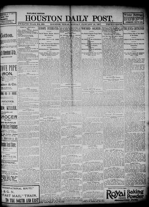 The Houston Daily Post (Houston, Tex.), Vol. TWELFTH YEAR, No. 289, Ed. 1, Monday, January 18, 1897