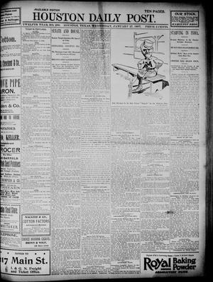 The Houston Daily Post (Houston, Tex.), Vol. TWELFTH YEAR, No. 298, Ed. 1, Wednesday, January 27, 1897