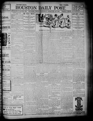 Primary view of object titled 'The Houston Daily Post (Houston, Tex.), Vol. TWELFTH YEAR, No. 322, Ed. 1, Saturday, February 20, 1897'.