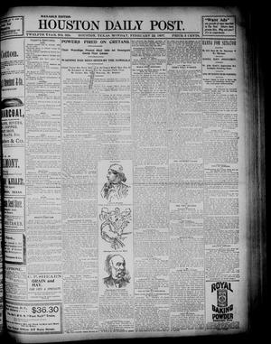 The Houston Daily Post (Houston, Tex.), Vol. TWELFTH YEAR, No. 324, Ed. 1, Monday, February 22, 1897