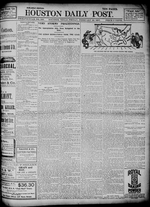 Primary view of object titled 'The Houston Daily Post (Houston, Tex.), Vol. TWELFTH YEAR, No. 328, Ed. 1, Friday, February 26, 1897'.