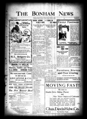 Primary view of object titled 'The Bonham News (Bonham, Tex.), Vol. 47, No. 95, Ed. 1 Friday, March 21, 1913'.
