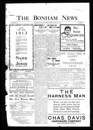 Primary view of object titled 'The Bonham News. (Bonham, Tex.), Vol. 47, No. 72, Ed. 1 Tuesday, December 31, 1912'.