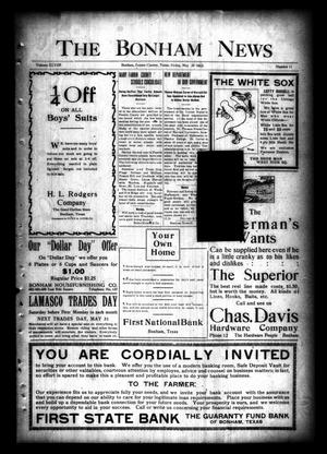 Primary view of object titled 'The Bonham News (Bonham, Tex.), Vol. 48, No. 11, Ed. 1 Friday, May 30, 1913'.