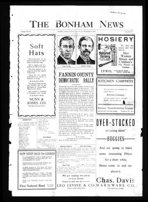 Primary view of object titled 'The Bonham News. (Bonham, Tex.), Vol. 47, No. 57, Ed. 1 Friday, November 8, 1912'.