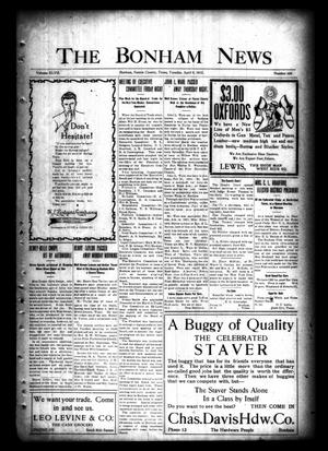 The Bonham News (Bonham, Tex.), Vol. 47, No. 100, Ed. 1 Tuesday, April 8, 1913