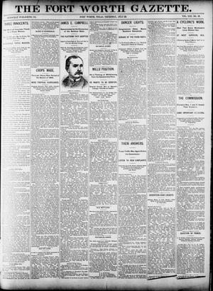 Primary view of object titled 'Fort Worth Gazette. (Fort Worth, Tex.), Vol. 13, No. 33, Ed. 1, Thursday, July 23, 1891'.