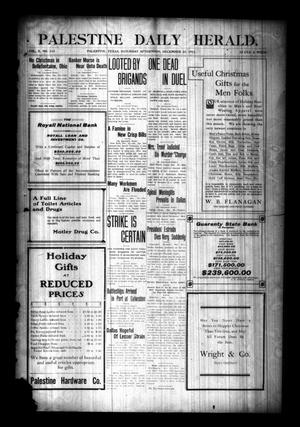 Palestine Daily Herald. (Palestine, Tex), Vol. 10, No. 113, Ed. 1 Saturday, December 23, 1911