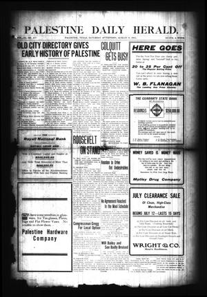 Palestine Daily Herald. (Palestine, Tex), Vol. 9, No. 307, Ed. 1 Saturday, August 5, 1911