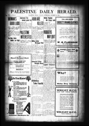 Palestine Daily Herald. (Palestine, Tex), Vol. 10, No. 62, Ed. 1 Tuesday, October 24, 1911