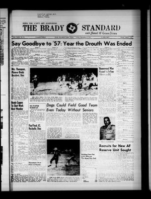 Primary view of object titled 'The Brady Standard and Heart O' Texas News (Brady, Tex.), Vol. 49, No. 11, Ed. 1 Friday, December 27, 1957'.