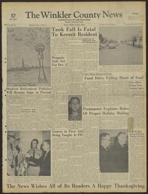 The Winkler County News (Kermit, Tex.), Vol. 25, No. 58, Ed. 1 Thursday, November 23, 1961