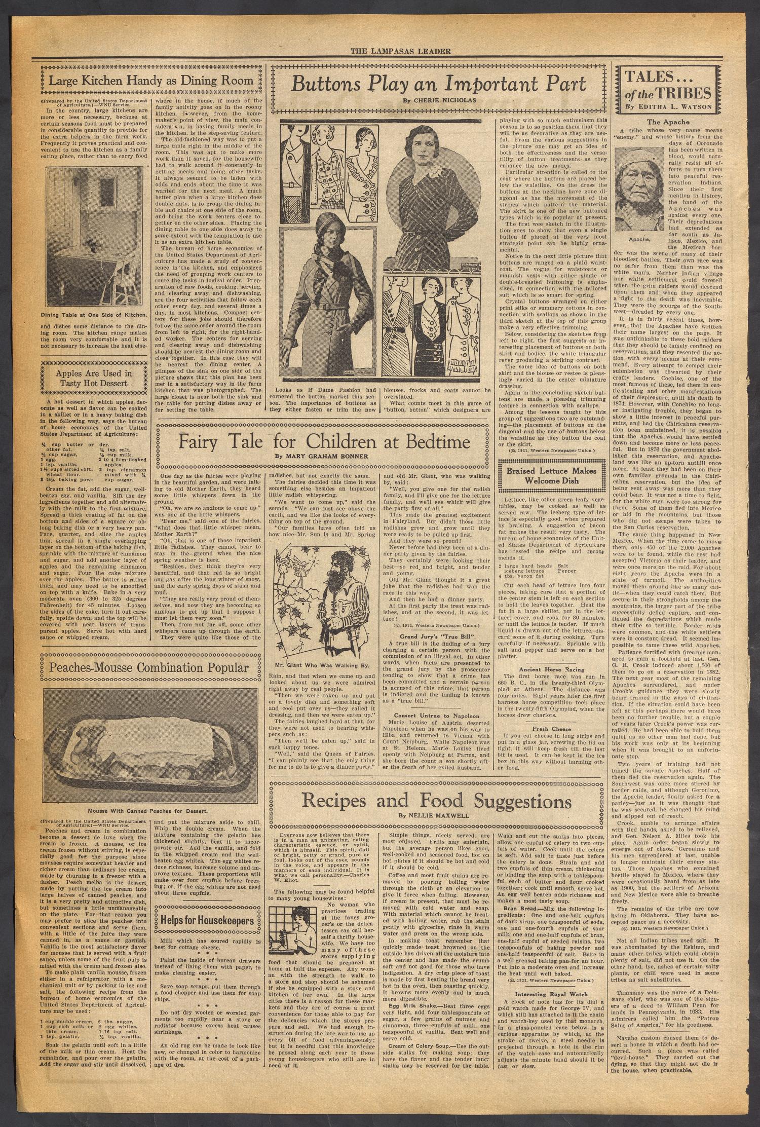 The Lampasas Daily Leader (Lampasas, Tex.), Vol. 28, No. 54, Ed. 1 Friday, May 8, 1931
                                                
                                                    [Sequence #]: 2 of 4
                                                