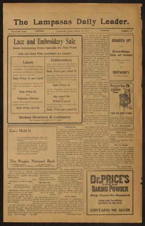 The Lampasas Daily Leader. (Lampasas, Tex.), Vol. 13, No. 20, Ed. 1 Wednesday, March 29, 1916