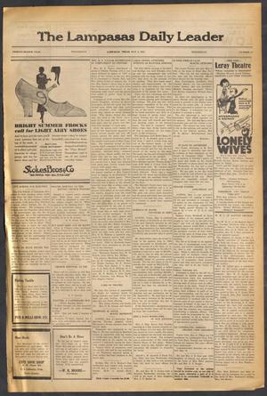 Primary view of object titled 'The Lampasas Daily Leader (Lampasas, Tex.), Vol. 28, No. 52, Ed. 1 Wednesday, May 6, 1931'.