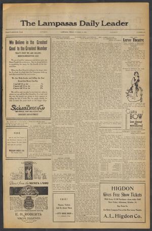The Lampasas Daily Leader (Lampasas, Tex.), Vol. 27, No. 193, Ed. 1 Saturday, October 18, 1930
