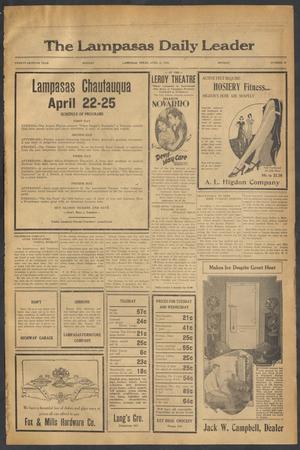 Primary view of object titled 'The Lampasas Daily Leader (Lampasas, Tex.), Vol. 27, No. 39, Ed. 1 Monday, April 21, 1930'.