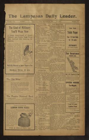 The Lampasas Daily Leader. (Lampasas, Tex.), Vol. 12, No. 174, Ed. 1 Saturday, September 25, 1915